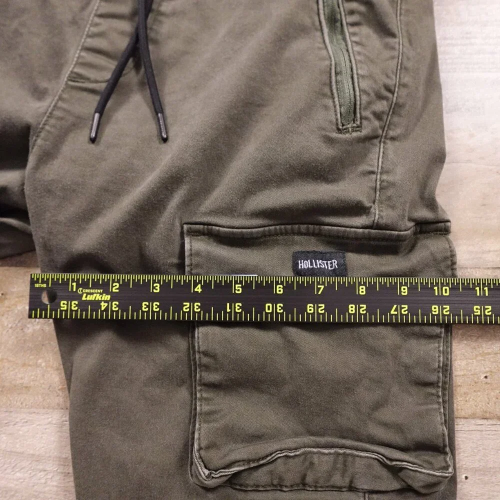 Hollister Cargo Jogger Men’s‎ Size MT Olive Green Advanced Stretch Pants 30”